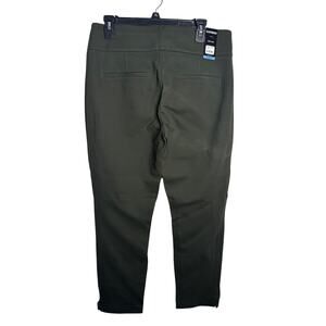 Express Ponte Pant Womens High Waist Ankle Slit Size Large Color Olive Green NWT